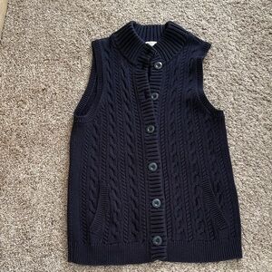 Talbots navy Cable Knit Vest